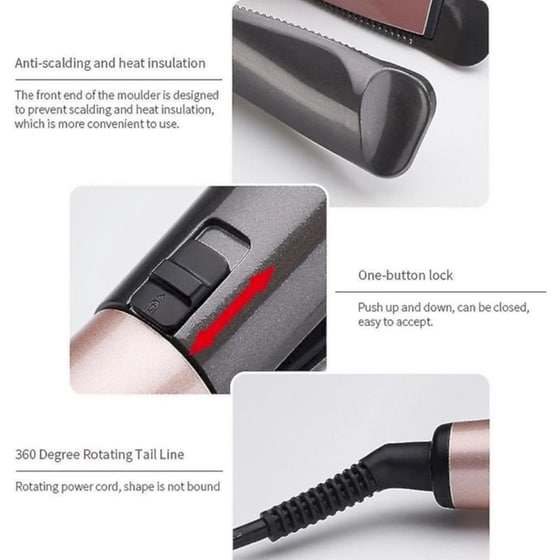 2 Σε 1 Curl & Straight Ψαλίδι Μαλλιών Γκρι image 2