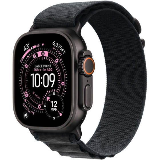 Λουράκι Apple Alpine Loop L για Apple Watch 49mm - Black with Black Titanium Finish image 1