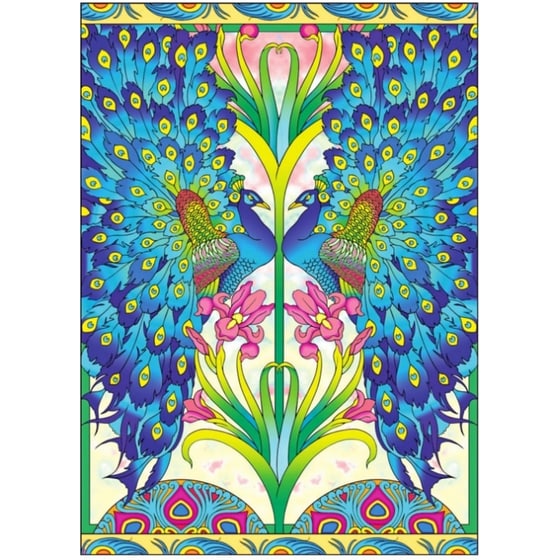 Creative Haven Peacock Designs Coloring Book image 1
