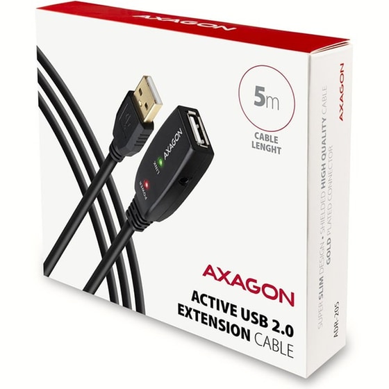 Καλώδιο USB 2.0 AXAGON ADR-205 USB-A Male σε USB-A Female - Μαύρο image 7