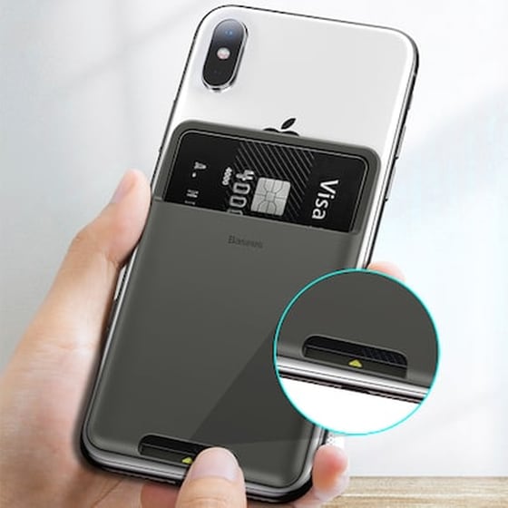 Θήκη Καρτών Baseus Silicone ACKD-A0G - Ανοιχτό Γκρι image 3
