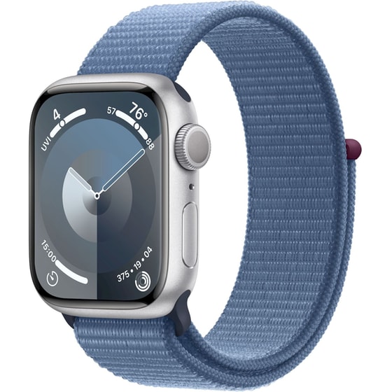 Apple Watch Series 9 Aluminium Silver GPS 41mm - Storm Blue Sport Loop image 0