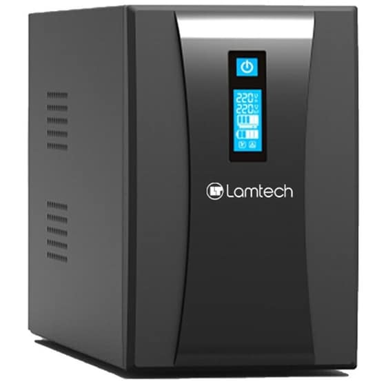 UPS Lamtech με AVR και LCD Display 2000VA Μαύρο image 0