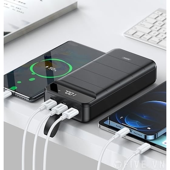 Powerbank Remax LED RPP-184 40.000mAh - Μαύρο image 1