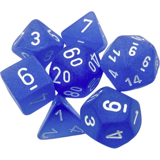 Σετ Ζαριών Frosted Polyhedral - Μπλε image 0