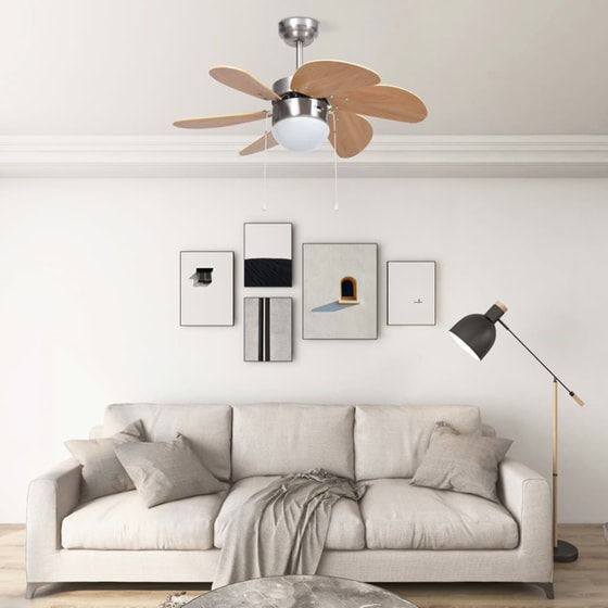 vidaXL 39W 76cm με Φως Ανεμιστήρας Οροφής image 5