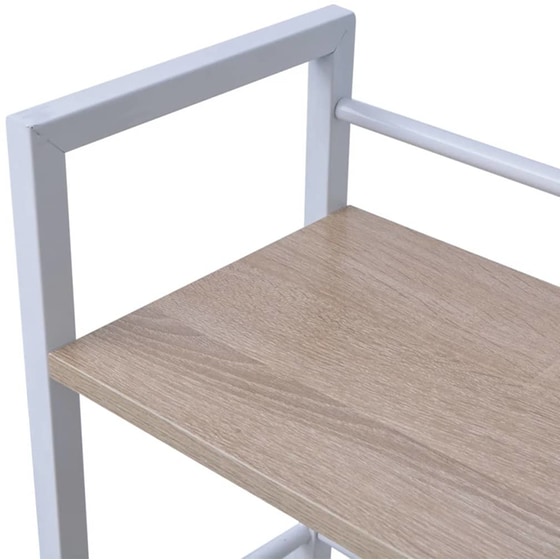 Γραφείο Βιβλιοθήκη VidaXL από Μοριοσανίδα 120x52cm - Δρυς/Λευκό image 2