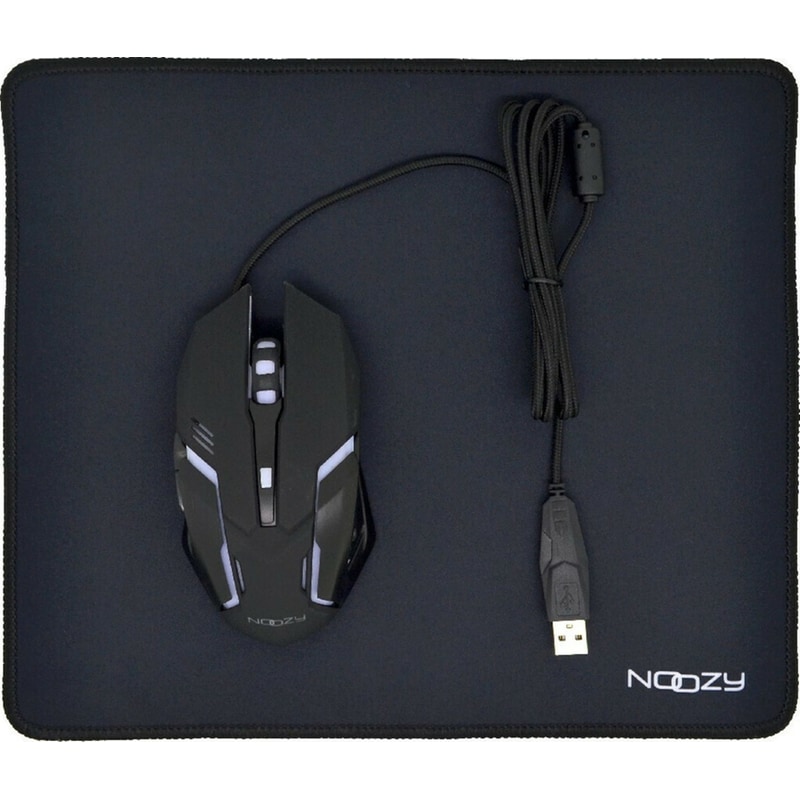 NOOZY Noozy GM-32 6D RGB Gaming Ενσύρματο Ποντίκι Μαύρο with Mousepad