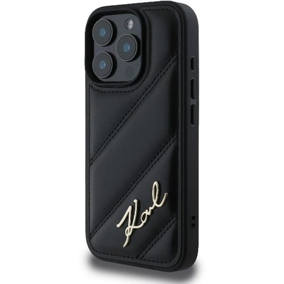 Θήκη Apple iphone 16 Pro Max - Karl Lagerfeld Quilted Signature - Μαύρο image 1