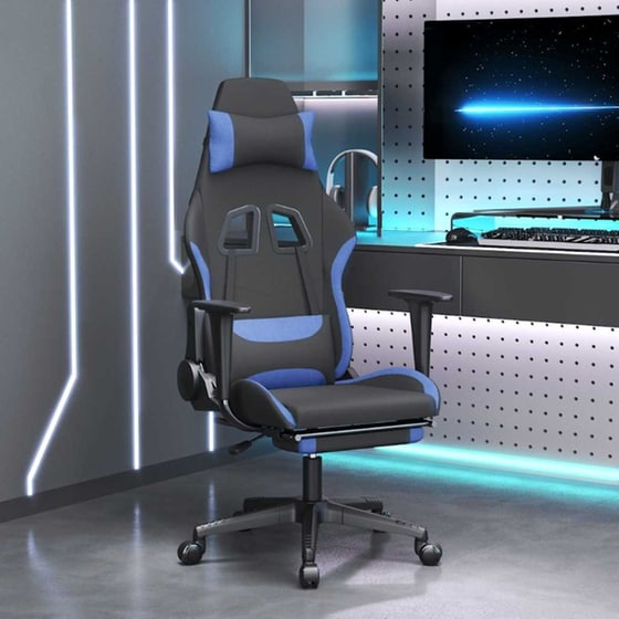 Καρέκλα Gaming VIDAXL 345507 με Υποπόδιο - Μαύρο image 10