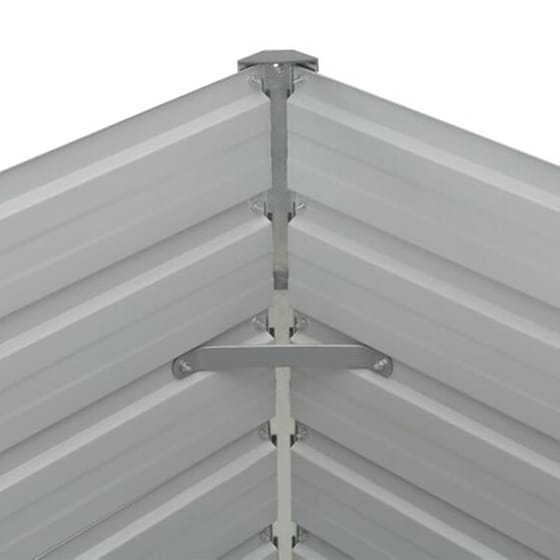Vidaxl Ζαρντινιέρα Ψηλή Καφέ 160 X 80 X 77 Εκ. Από Γαλβανισμένο Χάλυβα image 2