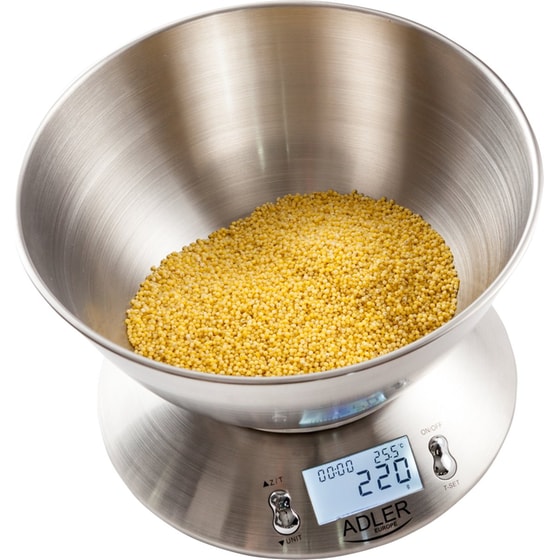 Ψηφιακή Ζυγαριά Κουζίνας ADLER AD-3134 1gr/5kg Inox image 2