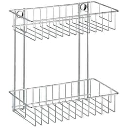 Ραφιέρα Μπάνιου Wenko Μεταλλική Διπλή 24x14x26cm - Ασημί