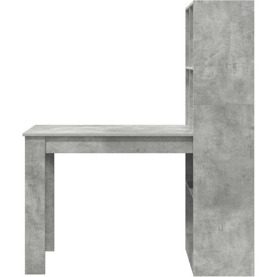 Γραφείο VidaXL από Επεξεργασμένο Ξύλο 122x67x145 cm - Γκρι Σκυροδέματος image 3