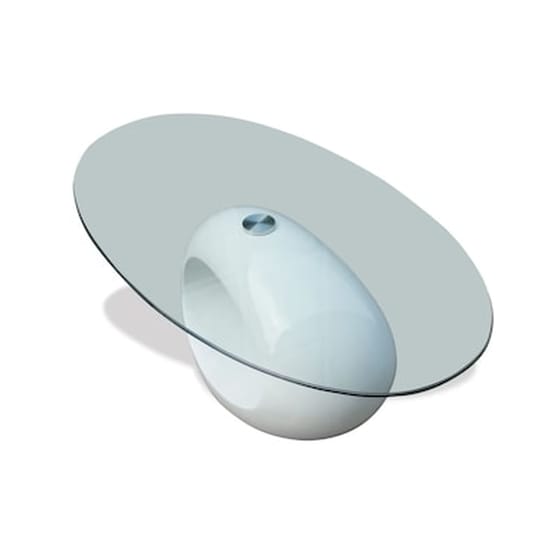 Τραπεζάκι Σαλονιού VidaXL από Ψημένο Γυαλί 115x65x40cm - Λευκό image 3