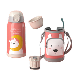 Παγούρι OEM Παγούρι-Θερμός Stainless Steel Pink Bear 550ml
