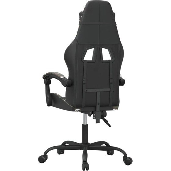 Καρέκλα Gaming VIDAXL 3143877 με Υποπόδιο από Τεχνητό Δέρμα - Μαύρο image 3