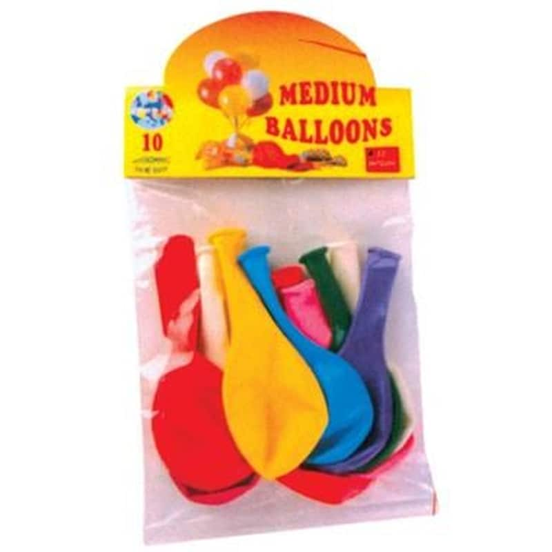 ΝΕΧΤ Μπαλόνια Αέρα Next Medium Balloons Standard 10 Tμχ - Πολύχρωμα