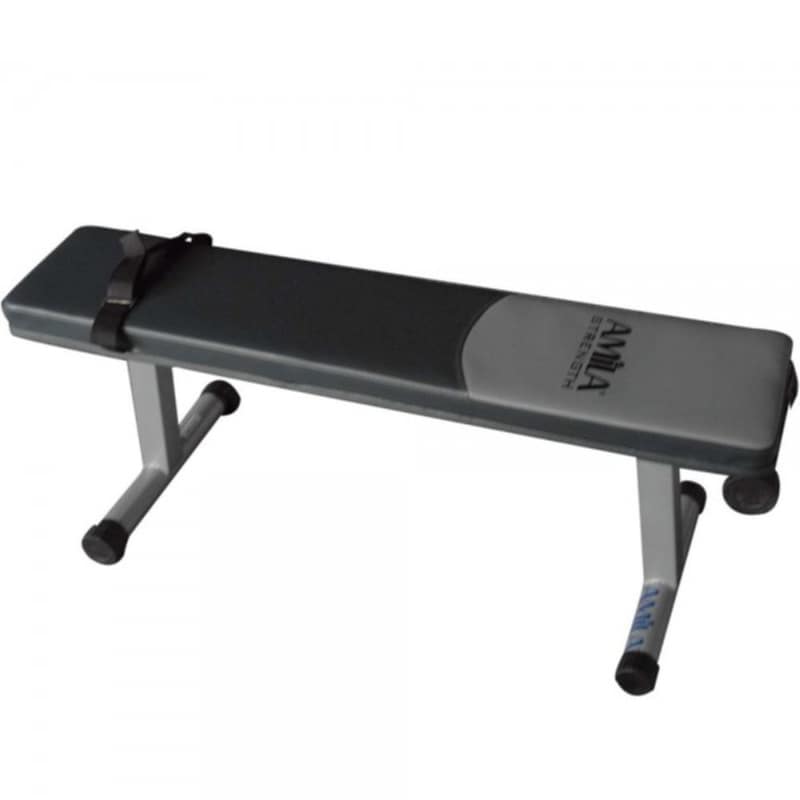 Οριζόντιος Πάγκος Γυμναστικής Amila Multi Function Flat Bench 4391 43x112x43cm - Μαύρο