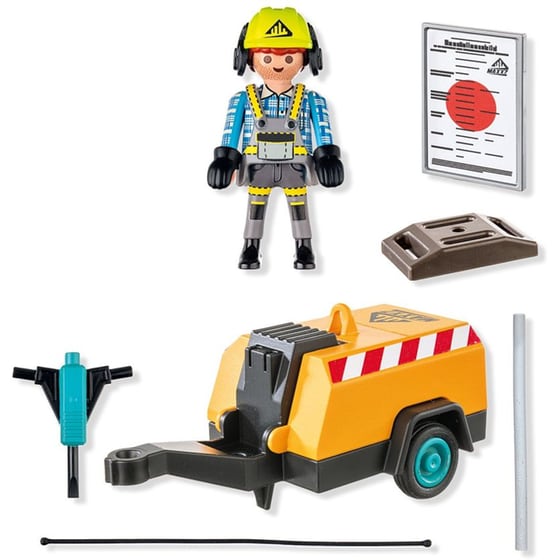PLAYMOBIL® Εργάτης Με Κομπρεσέρ (71752) image 1
