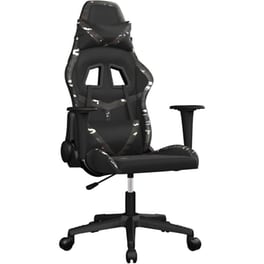 Καρέκλα Gaming VIDAXL 345433 με Ρυθμιζόμενα Μπράτσα από Τεχνητό Δέρμα - Μαύρο