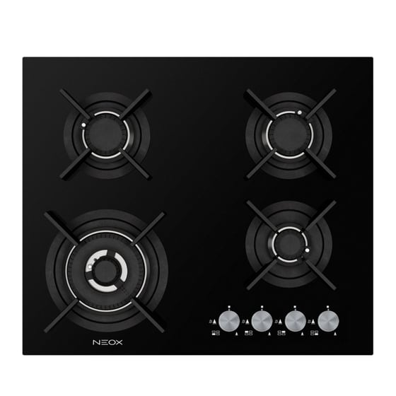 NEOX CL604VTIL (GN) 60 cm Μαύρο Εστία Φυσικού Αερίου Αυτόνομη image 0