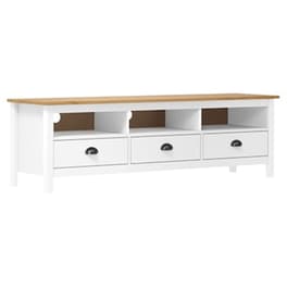 Έπιπλο Τηλεόρασης VidaXL Ξύλο Πεύκου 158x40x47 cm  - Λευκό
