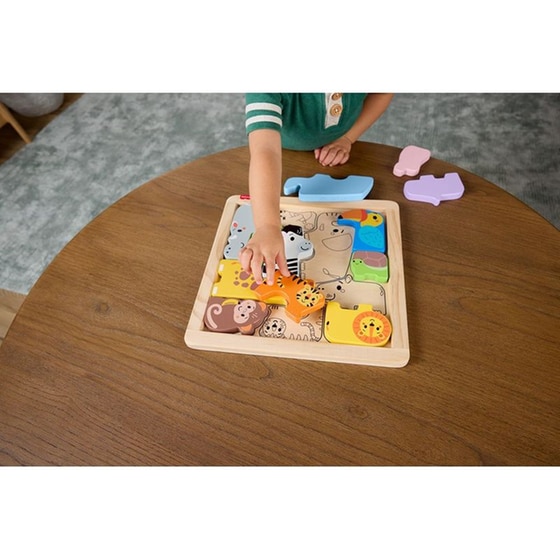 Ξύλινο Παζλ Fisher-Price με Ζωάκια image 4