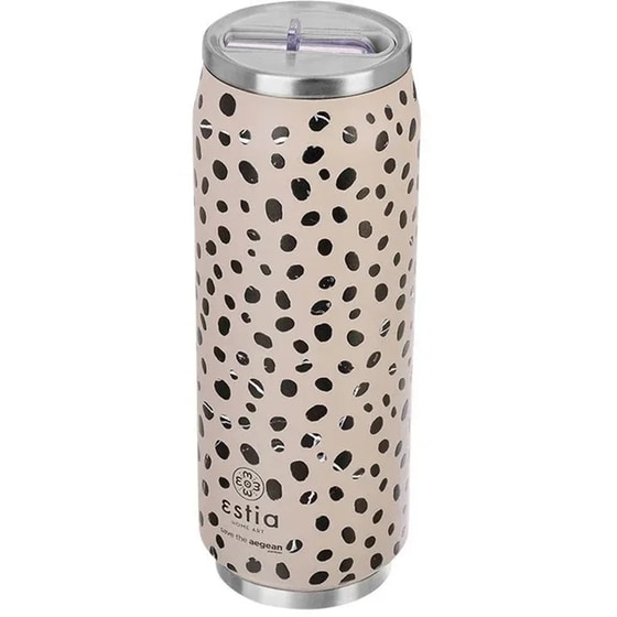 Παγούρι Θερμός Estia Home Art Save The Aegean Leopard Taupe 500 ml image 1