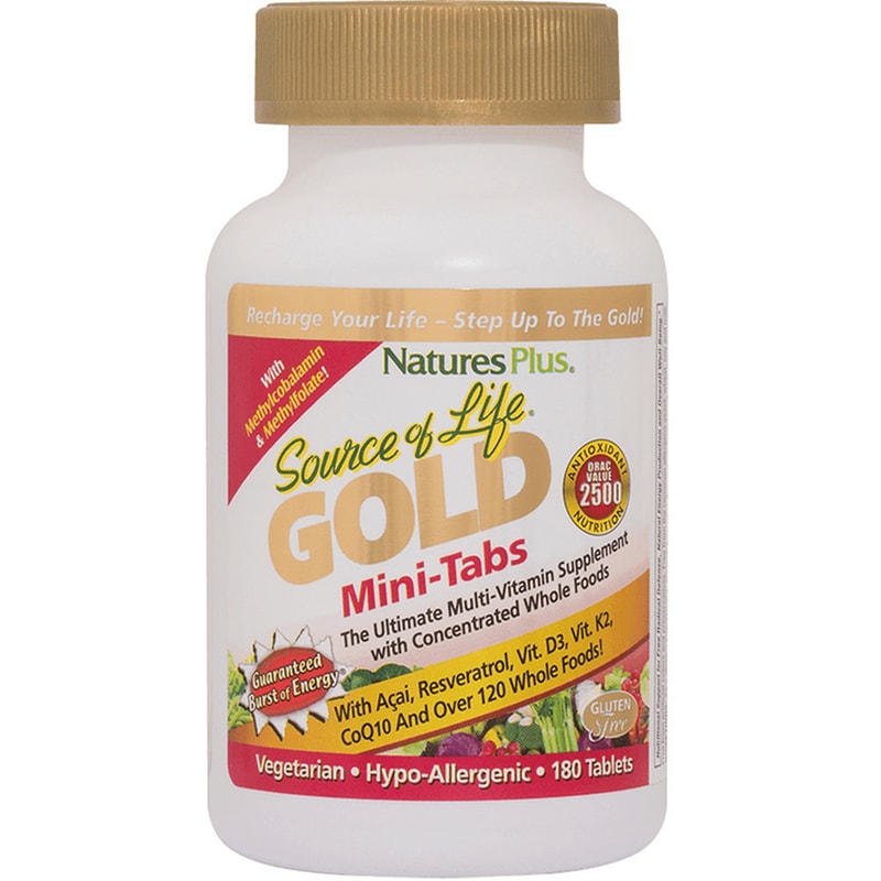 Natures Plus Source Of Life Gold Mini - 180 ταμπλέτες
