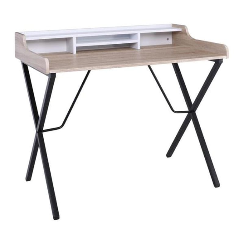 WOODWELL Γραφείο Μελέτης Woodwell από Μελαμίνη 100x60cm - Σήμυδα/Μαύρο