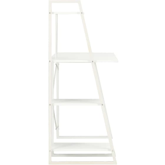 Γραφείο Βιβλιοθήκη VidaXL από Μοριοσανίδα 102x50cm - Λευκό image 2