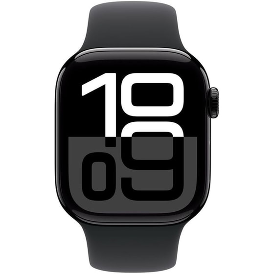 Apple Watch Series 10 GPS 42mm Jet Black Aluminium Case with Black Sport Band - M/L image 2
