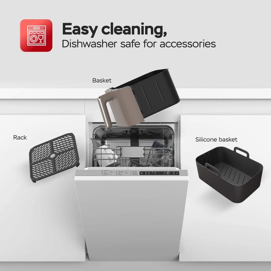 TURBOTRONIC TT-AF250 6 L 1500 W Γκρι Φριτέζα Αέρος image 11