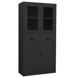 Ντουλάπα Γραφείου VidaXL από Ατσάλι 90x40x180 cm - Ανθρακί