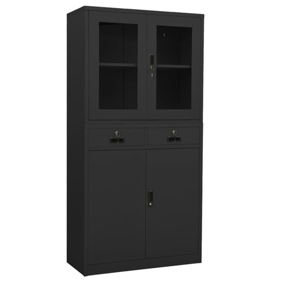 Ντουλάπα Γραφείου VidaXL από Ατσάλι 90x40x180 cm - Ανθρακί image 0