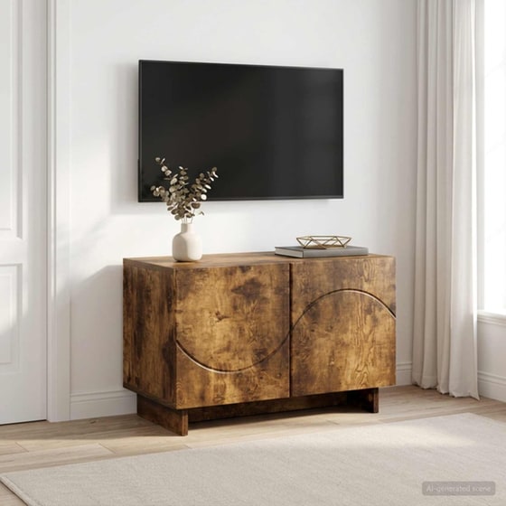 Βάση Τηλεόρασης VidaXL 60x34.5x40 cm - Καπνισμένο Ξύλο Δρυός image 1