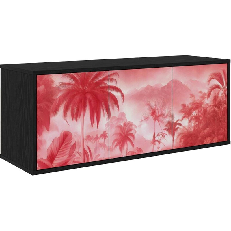 Έπιπλο Τηλεόρασης VidaXL AACHEN Επιτοίχιο 102 x 33 x 40 cm - Μαύρη Δρυς