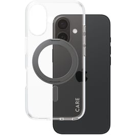 Θήκη Apple iPhone 16 - PanzerGlass MagSafe Kickstand Case - Transparent with Black Stand