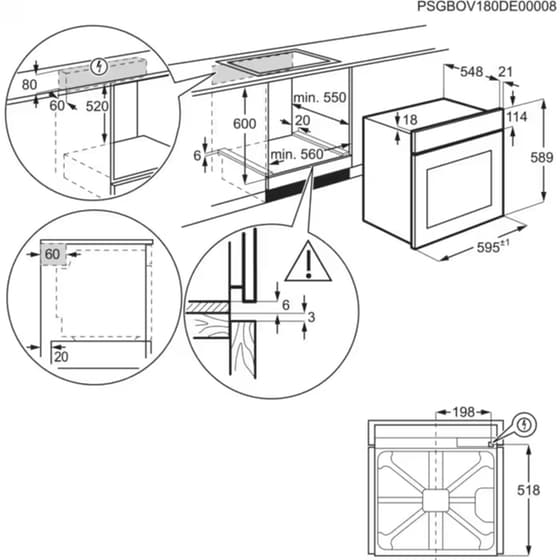 AEG HK624010XB & BES331111B 72 Lt Μαύρο Eντοιχιζόμενο Σετ Φούρνος και Εστία image 9