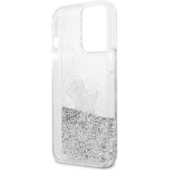Θήκη Karl Lagerfeld iPhone 13 Pro Max - Karl Lagerfeld Choupette Fun Hard Case - Clear/Glitter Silver image 2