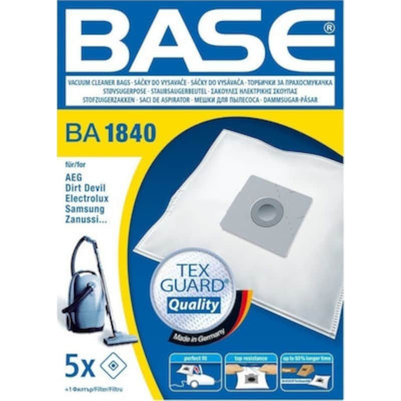 BASE BASE BA1840 5 Τμχ Σακουλες Ηλεκτρικής Σκούπας