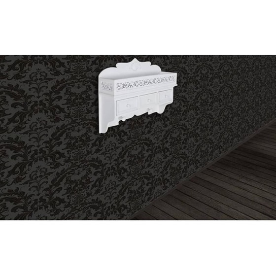 Ράφι Τοίχου VidaXL Kρεμάστρα από MDF 48.5x13x37.5 cm - Λευκό image 3
