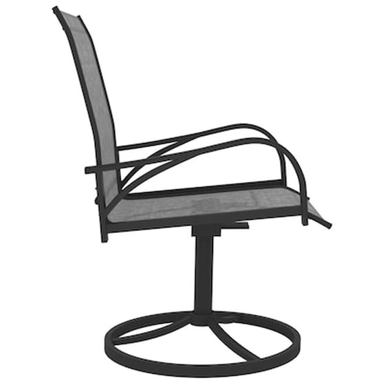 Καρέκλες Κήπου Vidaxl Περιστρεφόμενες από Ατσάλι/Textilene 2 Τεμ. 57.5x72x94cm - Γκρι image 5