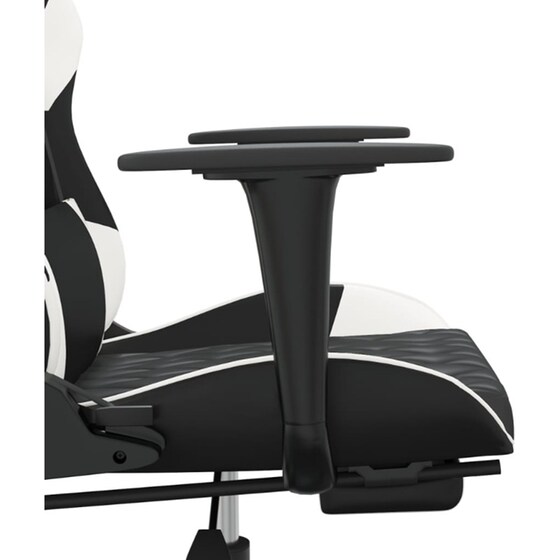 Καρέκλα Gaming VIDAXL 3143769 με Υποπόδιο από Τεχνητό Δέρμα - Μαύρο image 7