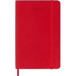 Ημερολόγιο Ημερήσιο Moleskine 2025 12M Pocket Red Soft