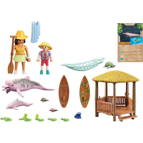 PLAYMOBIL® Wiltopia Βόλτα στο ποτάμι με τα δελφίνια (71143) image 1