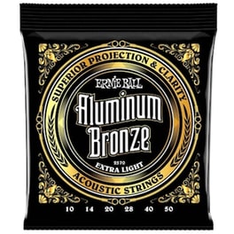Σετ 6 Χορδές Ακουστικής Κιθάρας Ernie Ball 2570 Aluminum Bronze Extra Light 010 - 050