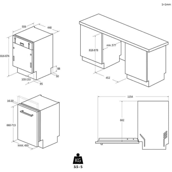 HAIER XI1C3TB2FB για 11 Σερβίτσια με Wi-Fi Πλήρως Εντοιχιζόμενο Πλυντήριο Πιάτων image 16