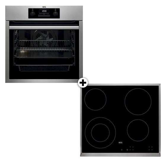 AEG HK624010XB & BES33111XM Eντοιχιζόμενο Σετ Φούρνος και Εστία 72 Lt Inox image 0